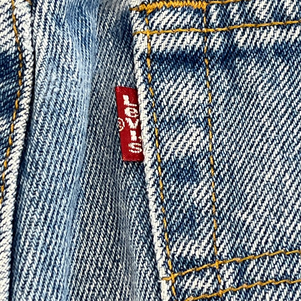 Levi's 550 VTG USA Relaxed Tapered Jeans Womens 14S Short Light Wash High Rise - Picture 14 of 14